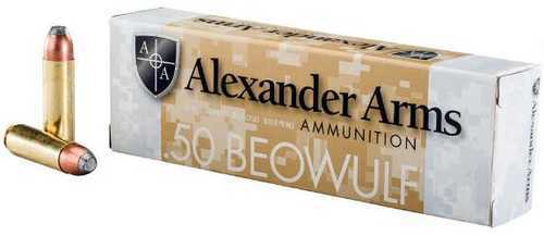 50 Beowulf 20 Rounds Ammunition Alexander Arms 400 Grain Flat Point